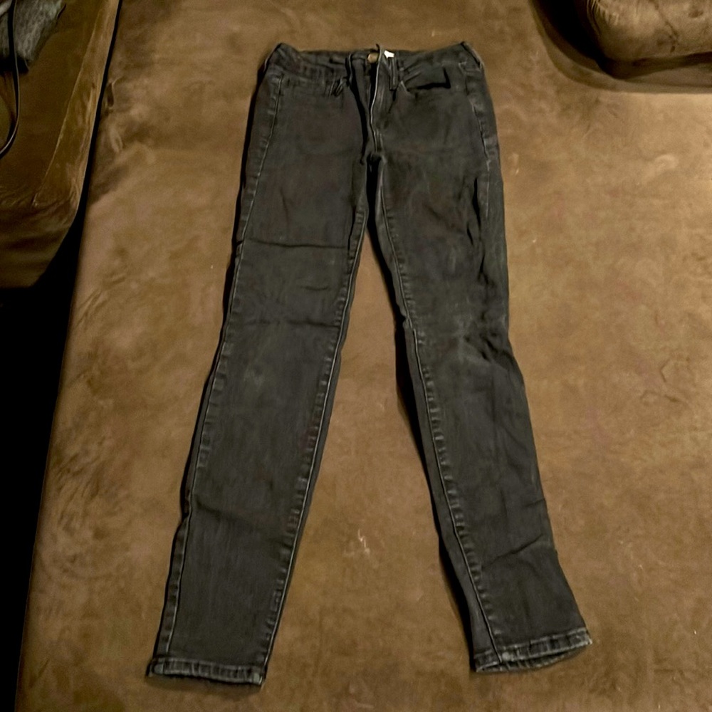 Low rise black jeans